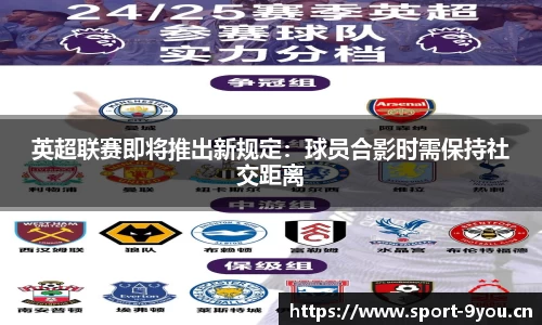 英超联赛即将推出新规定：球员合影时需保持社交距离